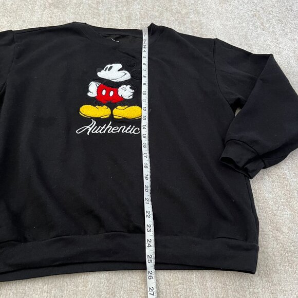 Disney Mickey Mouse Crew Neck Black Sweatshirt XL - Picture 5 of 9